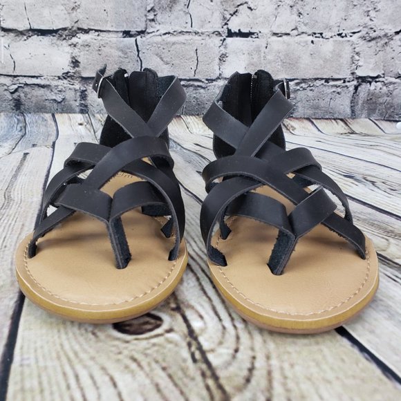 Rampage Ram-Myra Sandals Women’s 6 M Black Strappy Zip Back Comfort Shoes NEW - Picture 3 of 8